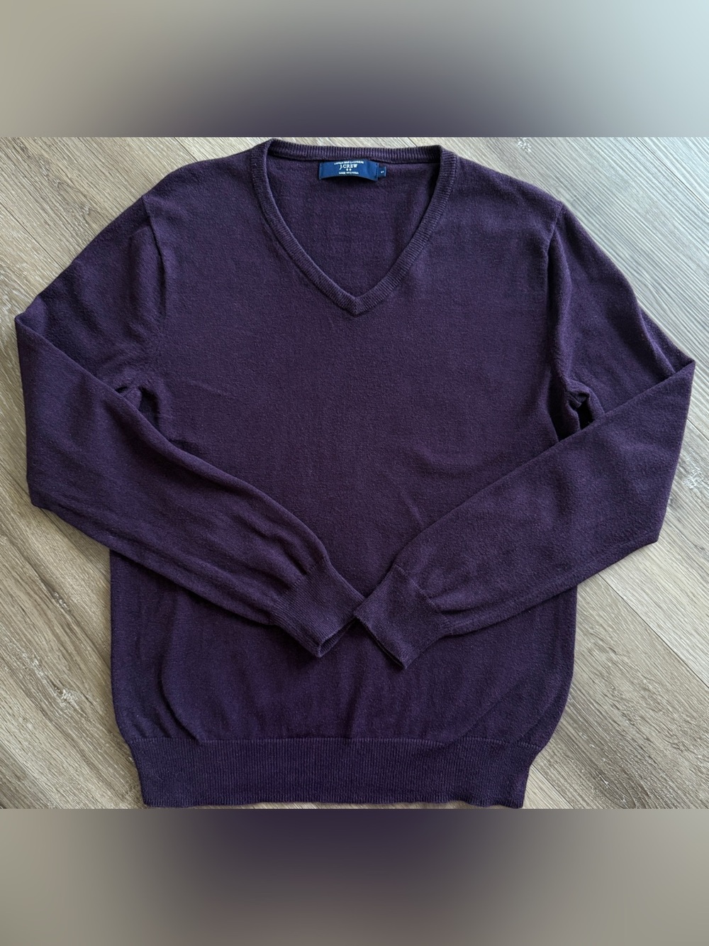 J. Crew Men’s V-Neck‎ Sweater in Plum